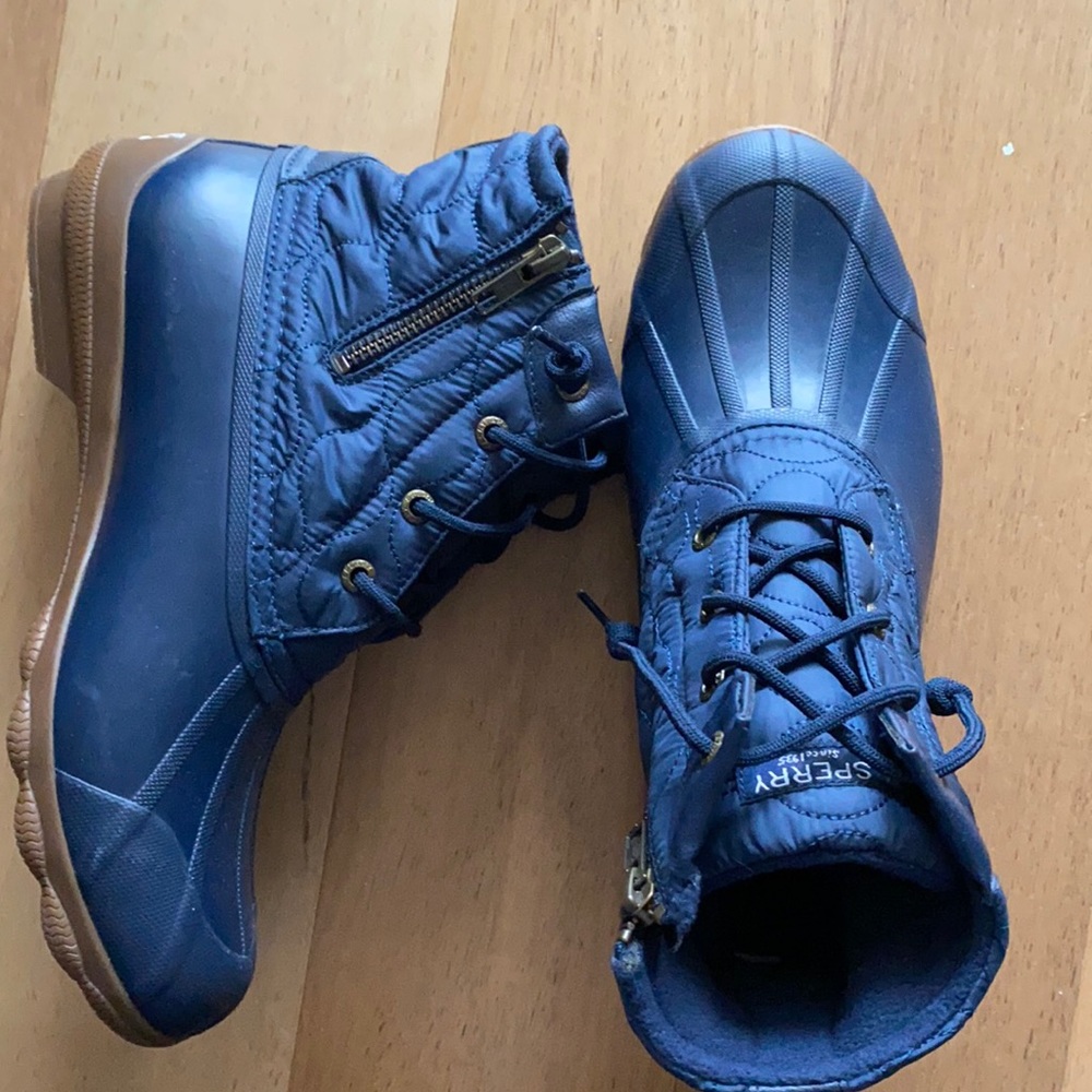 Sperry Duck Boots, Navy Blue
